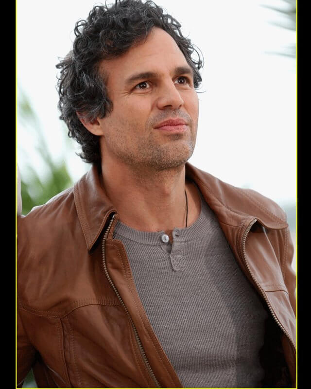 Mark Ruffalo Bomber Brown Leather Jacket