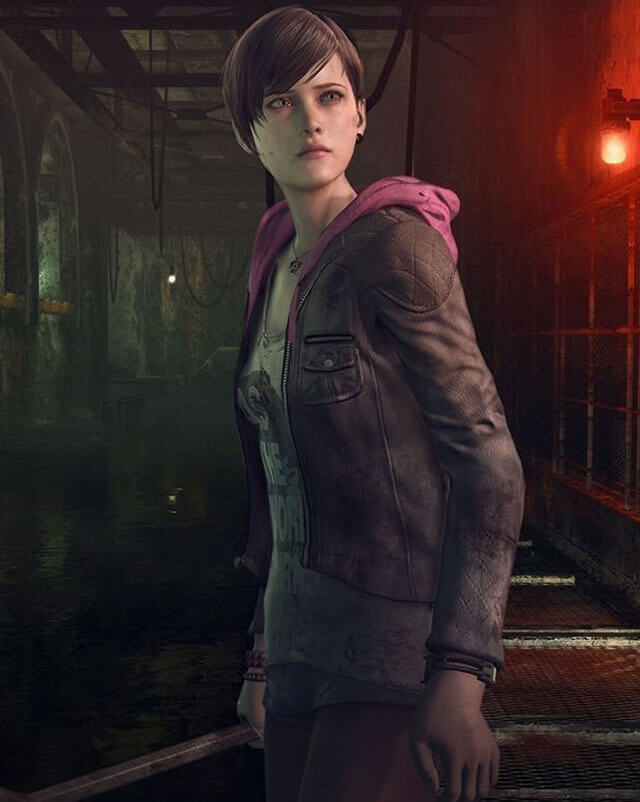 Moira Burton Resident Evil Black Leather Jacket