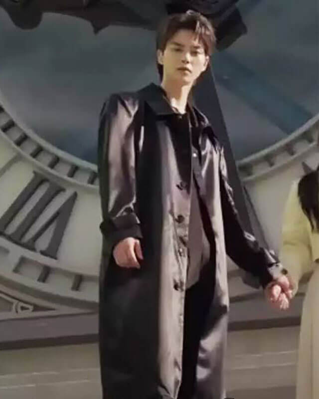 My Demon Jeong Gu Won Black Leather Coat