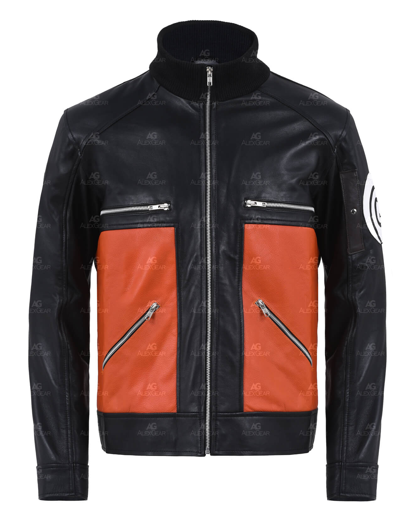 Orange Leather Jacket Naruto Orange And Black Jacket Naruto