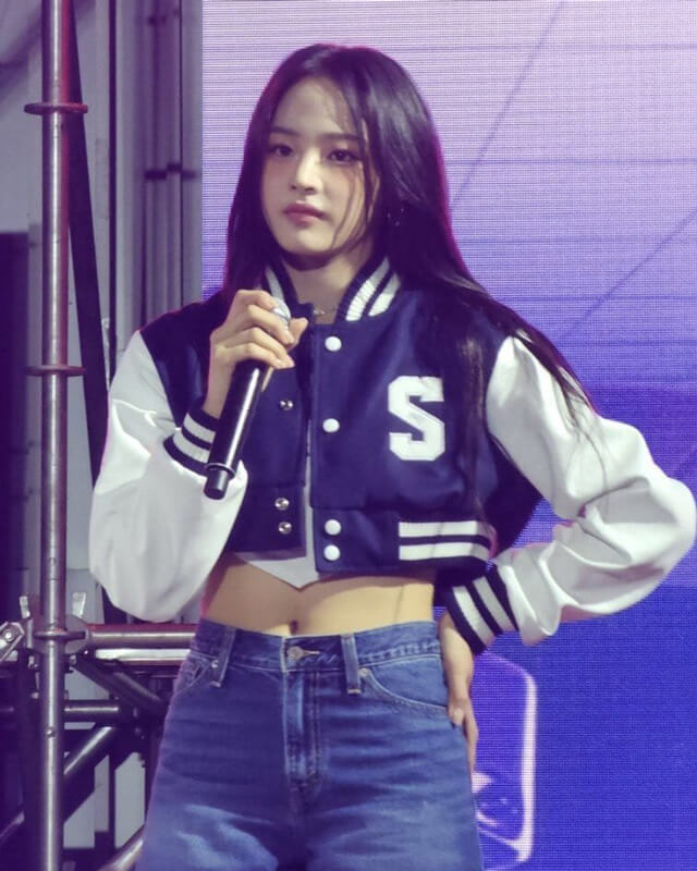 New Jeans Minji SNU Letterman Baseball Jacket