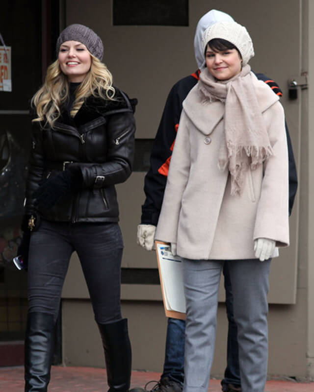 OUAT Emma Swan Shearling Leather Jacket
