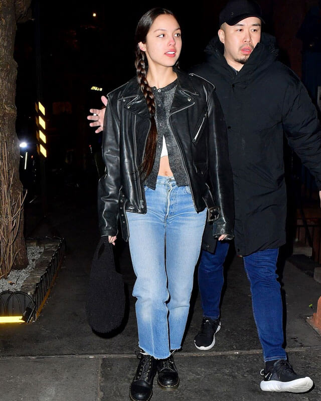 Olivia Rodrigo Black Biker Leather Jacket