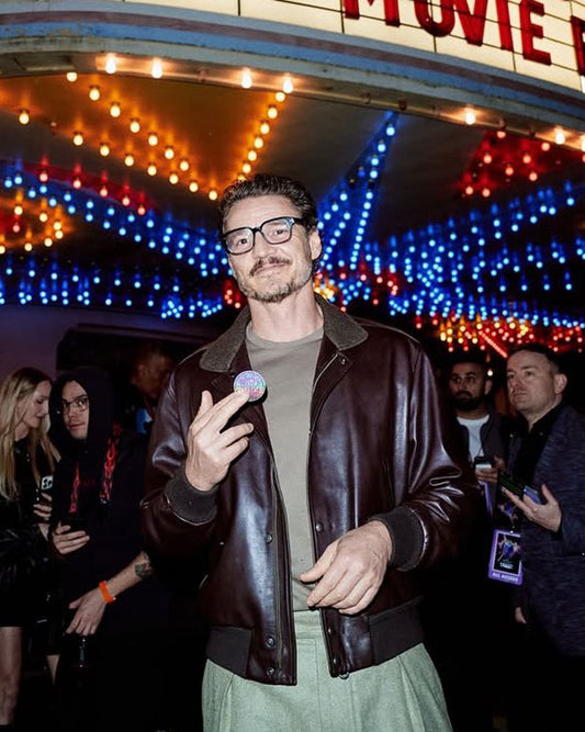 Pedro Pascal Brown Genuine Leather Jacket