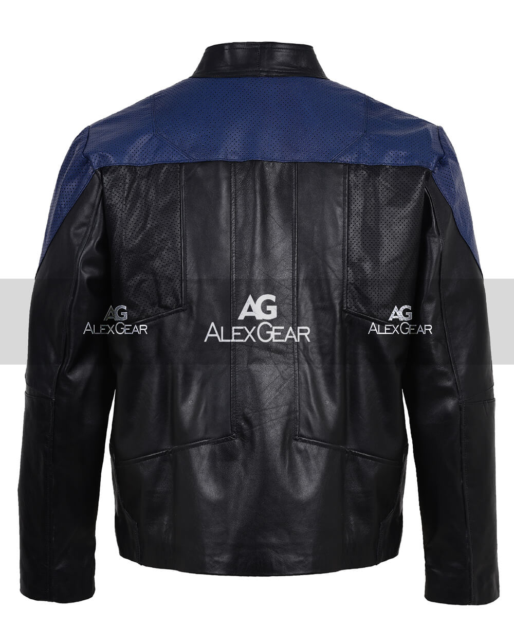 Picard Star Trek Blue Men Leather Jacket