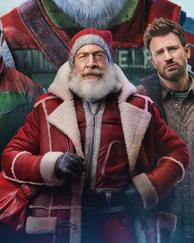 Red One J. K Simmons Santa Leather Coat