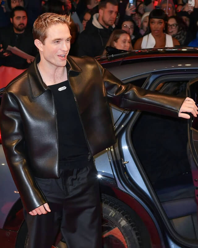 Robert Pattinson Black Leather Jacket
