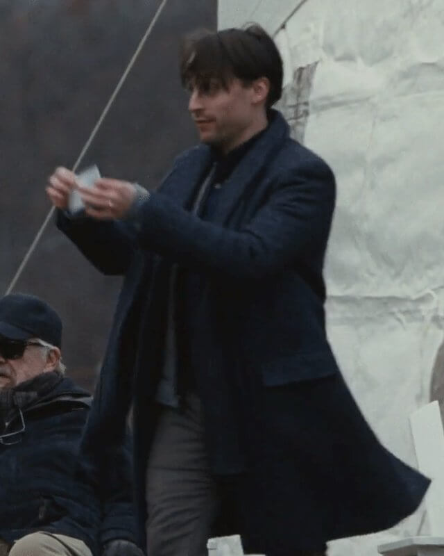 Roman Roy Succession S01 Black Wool Coat