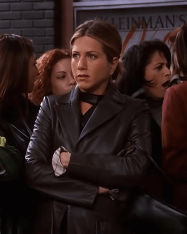 Rachel Green Long Leather Coat Friends S07 - Main Image