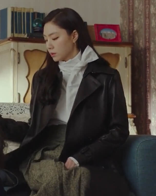 Seo Dan Crash Landing On You Black Leather Coat