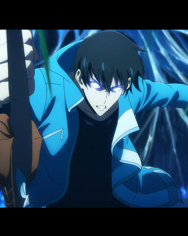 Solo Leveling Sung Jinwoo Blue Hooded Jacket