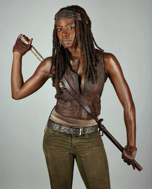 TWD Michonne Brown Leather Vest