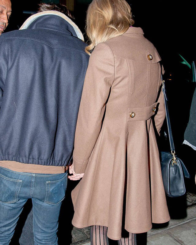 Taylor Swift Brown Frock Wool Coat