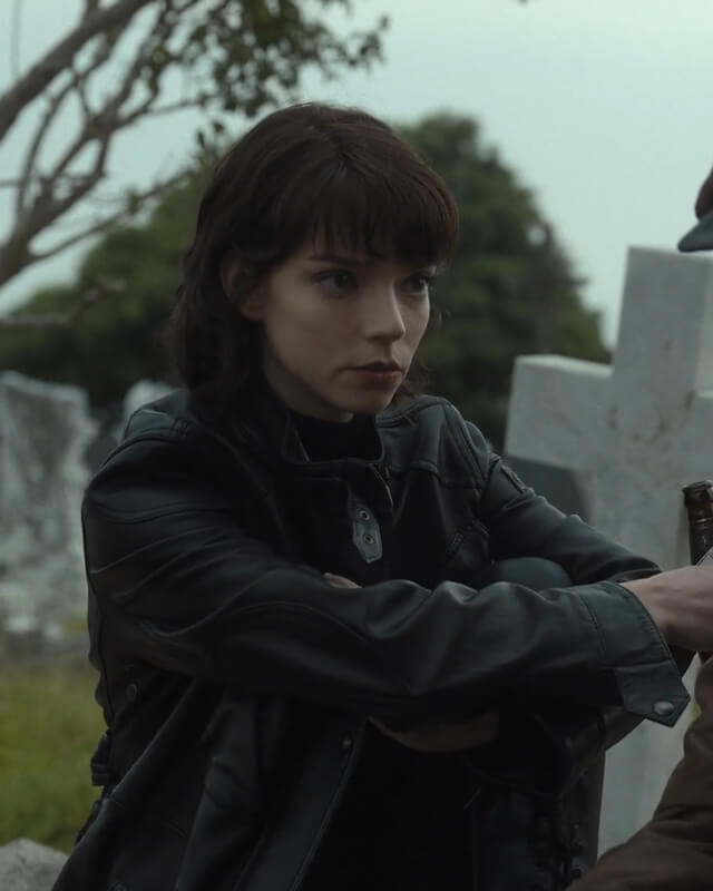 The Gorge Drasa Anya Taylor Joy Leather Jacket