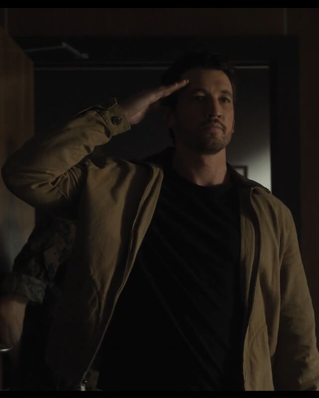 The Gorge Miles Teller Brown Cotton Jacket