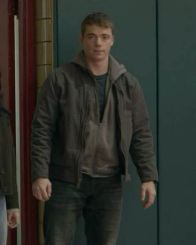 The Night Agent Gabriel Basso Gray Bomber Jacket