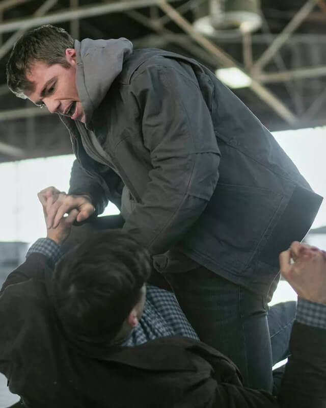 The Night Agent Peter Sutherland Gray Bomber Jacket