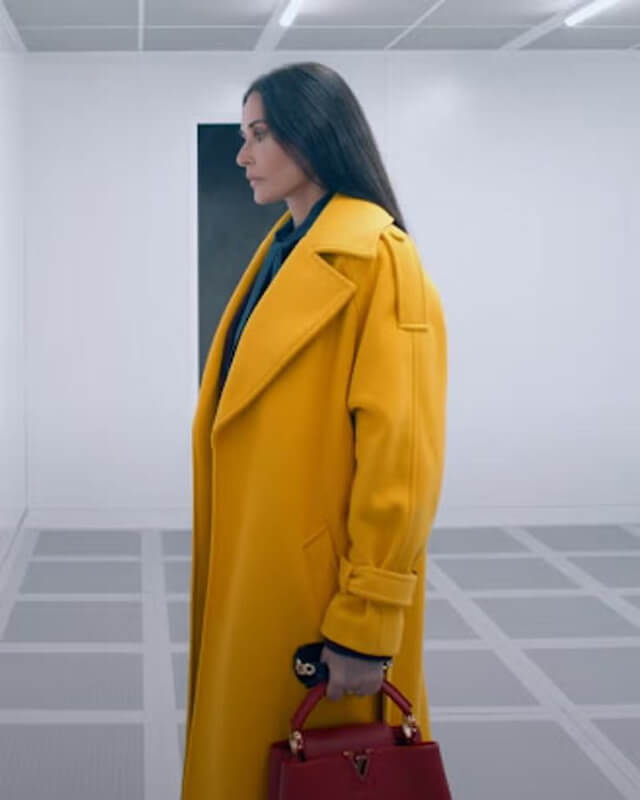 The Substance Demi Moore Yellow Coat