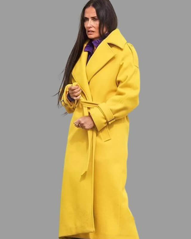 The Substance Elisabeth Sparkle Yellow Wool Coat