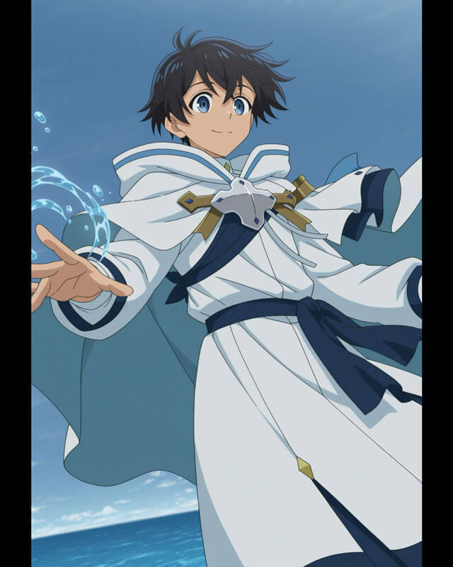 The Water Magician Ryo Hooded Cape