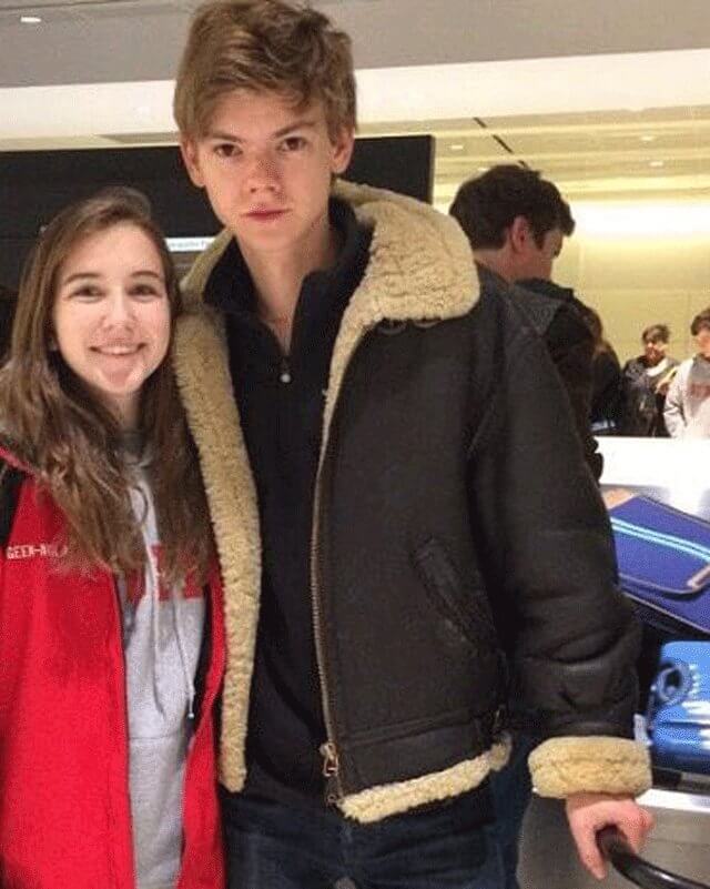 Thomas Brodie Sangster Black Leather Jacket