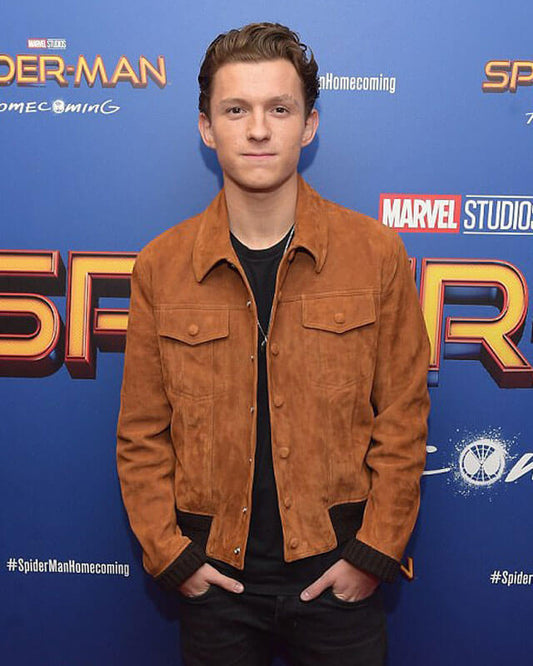 Tom Holland Brown Suede Jacket