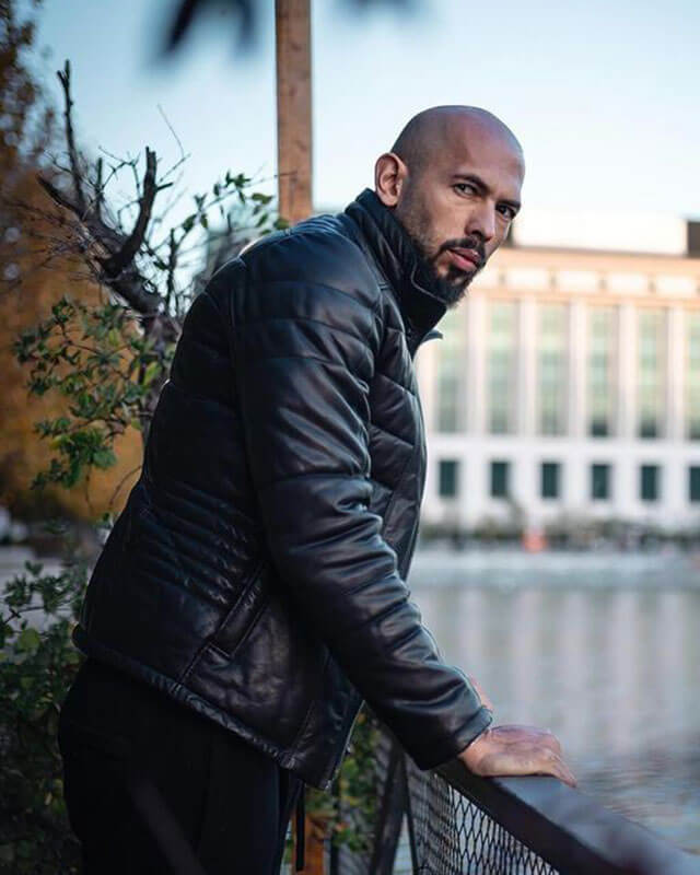 Top G Cobra Andrew Tate Puffer Leather Jacket