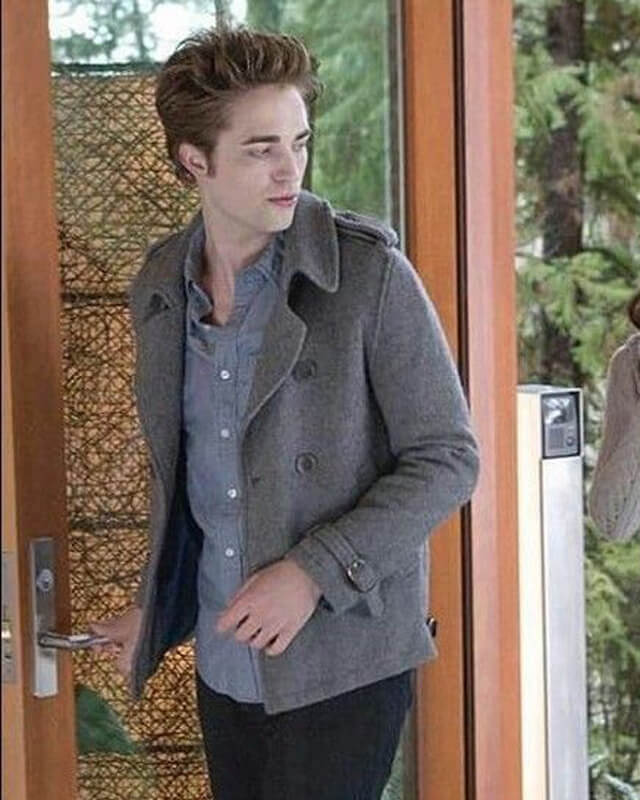 Twilight Robert Pattinson Gray Wool Coat