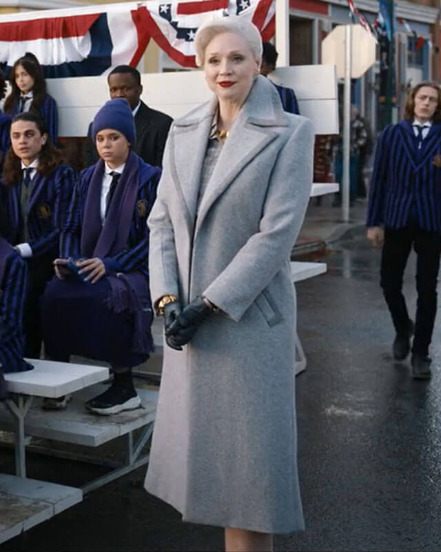 Wednesday Principal Larissa Weems Gray Coat – AlexGear