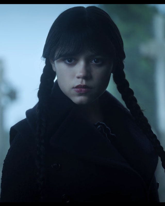 Wednesday S02 Jenna Ortega Black Wool Vest