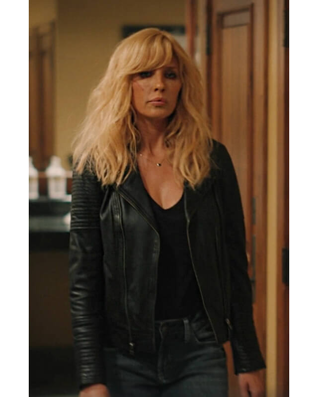 Yellowstone S05 Beth Dutton Black Leather Jacket