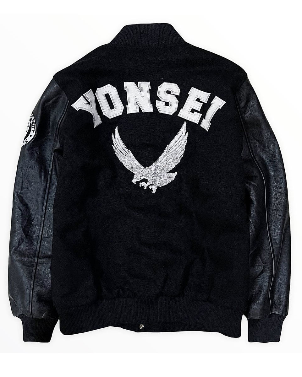 Yonsei University Black Varsity Jacket