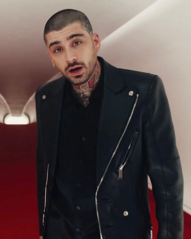 Zayn Malik Eyes Closed MV Biker Leather Jacket