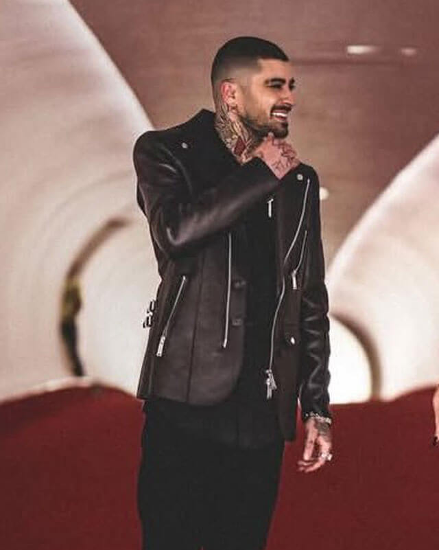 Zayn Malik Eyes Closed Biker Leather Jacket – AlexGear