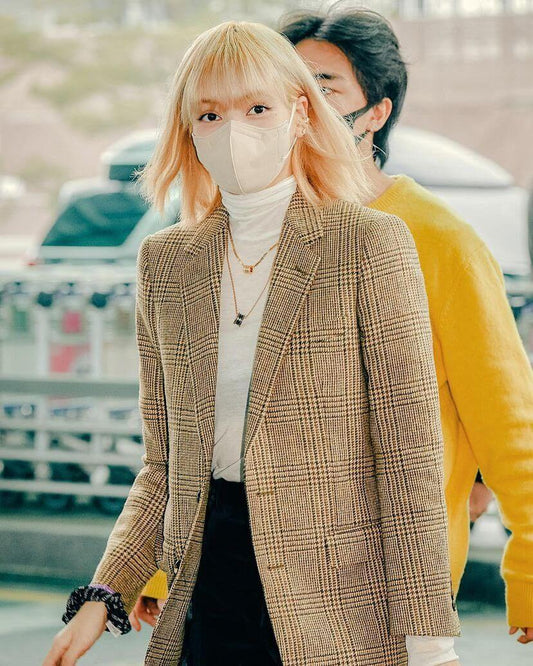 Blackpink Lisa Airport Fashion Blazer
