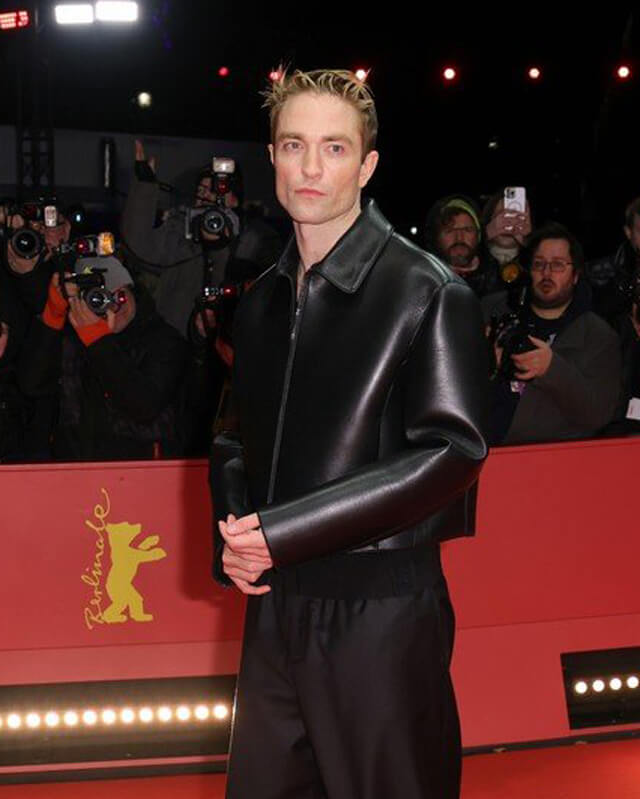 Robert Pattinson Mickey 17 At Berlin Film Festival Leather Jacket