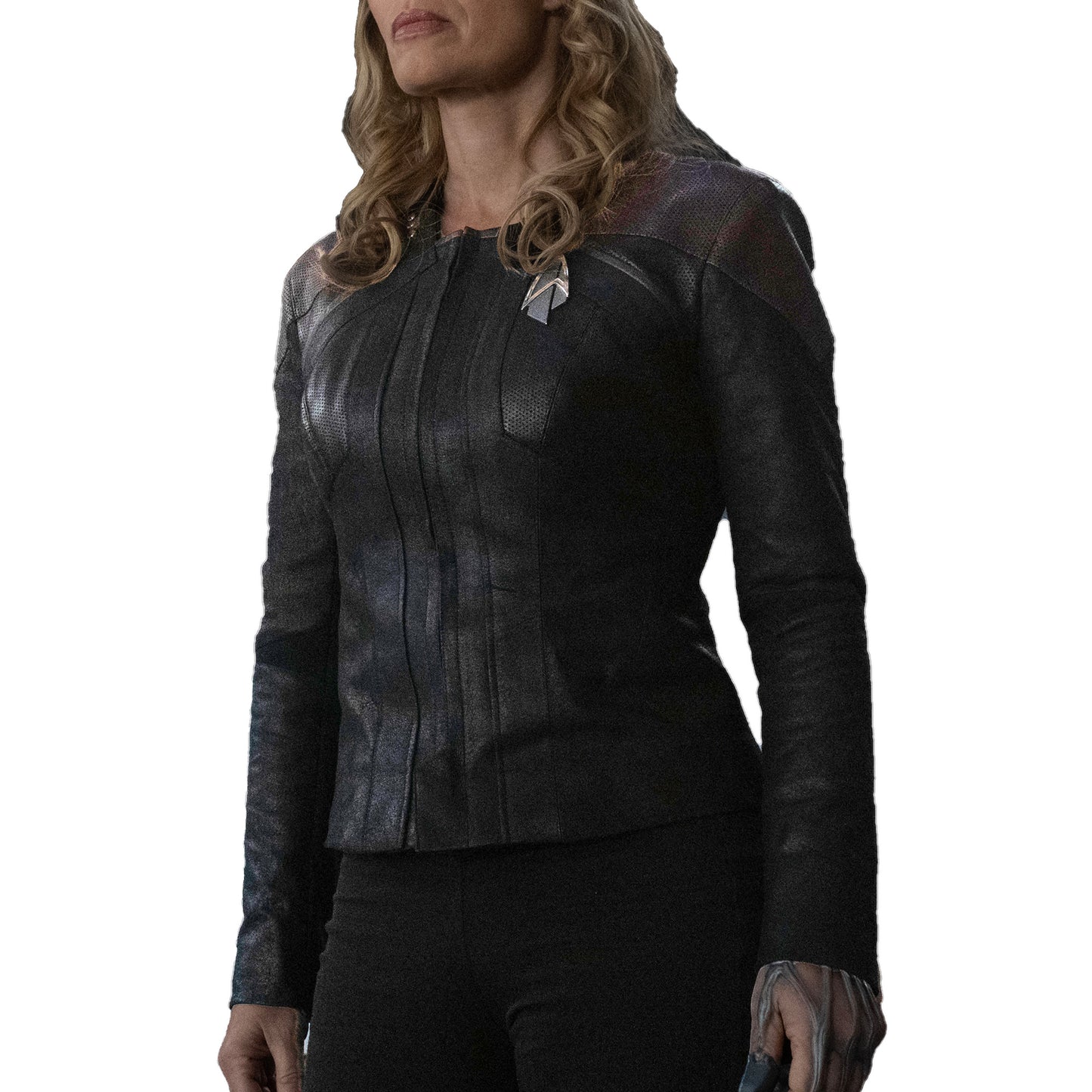 Star Trek Picard Jacket Seven of Nine Cosplay Jeri Ryan Real Leather Perforated Jacket