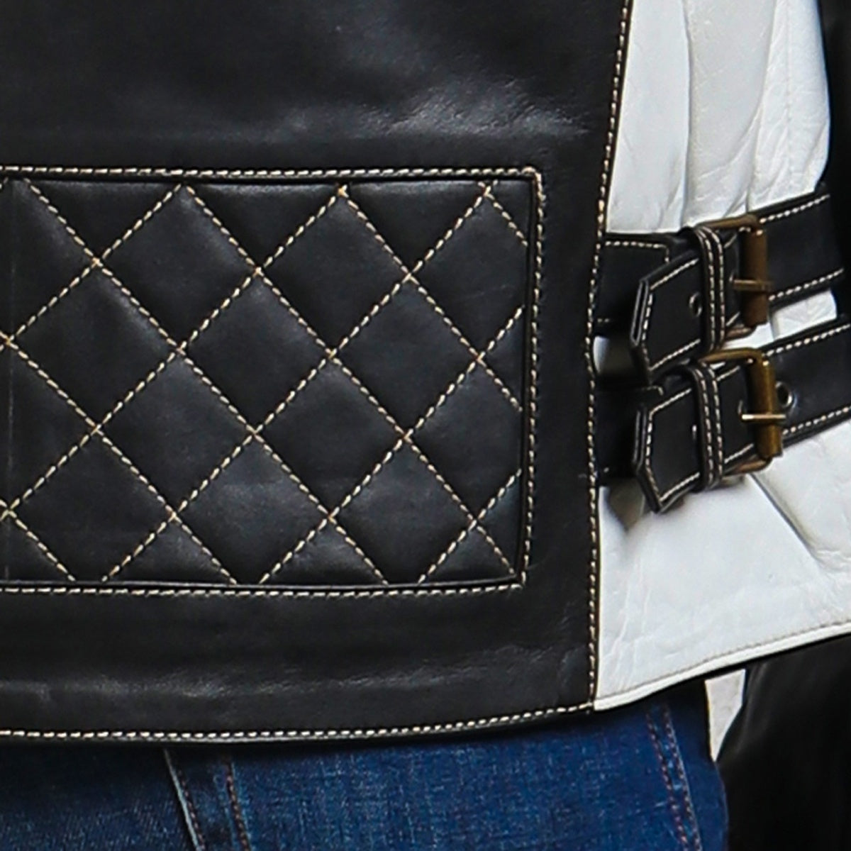 Biker Jacket Black And White