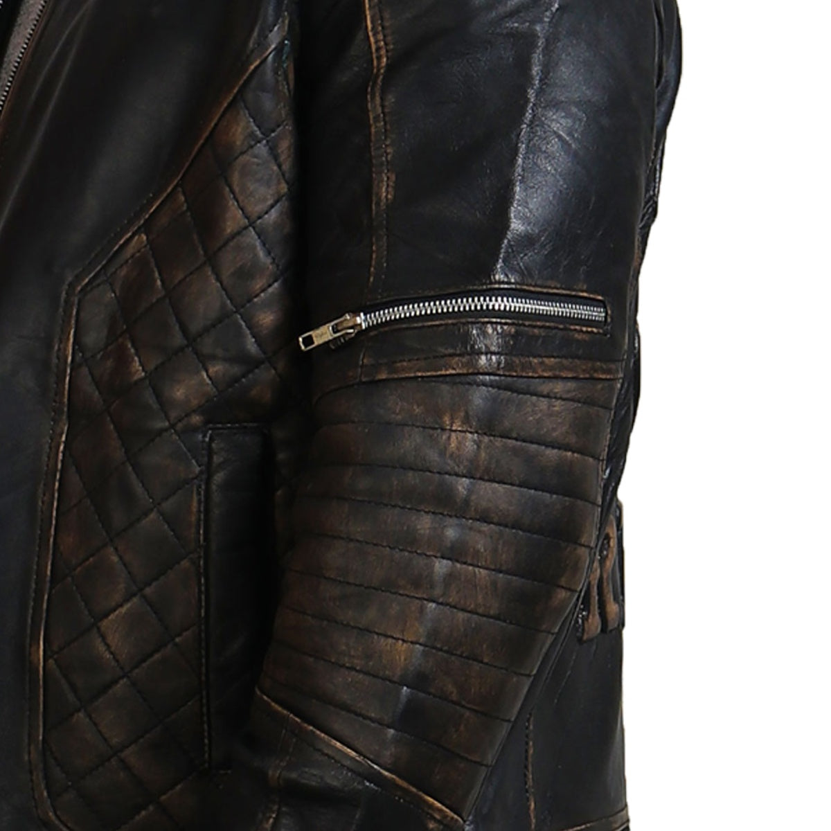 Skull Design Motorcycle Genuine Leather Jacket