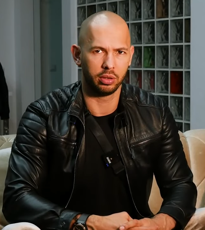alex gear Andrew Tate Top G Black Leather Jacket