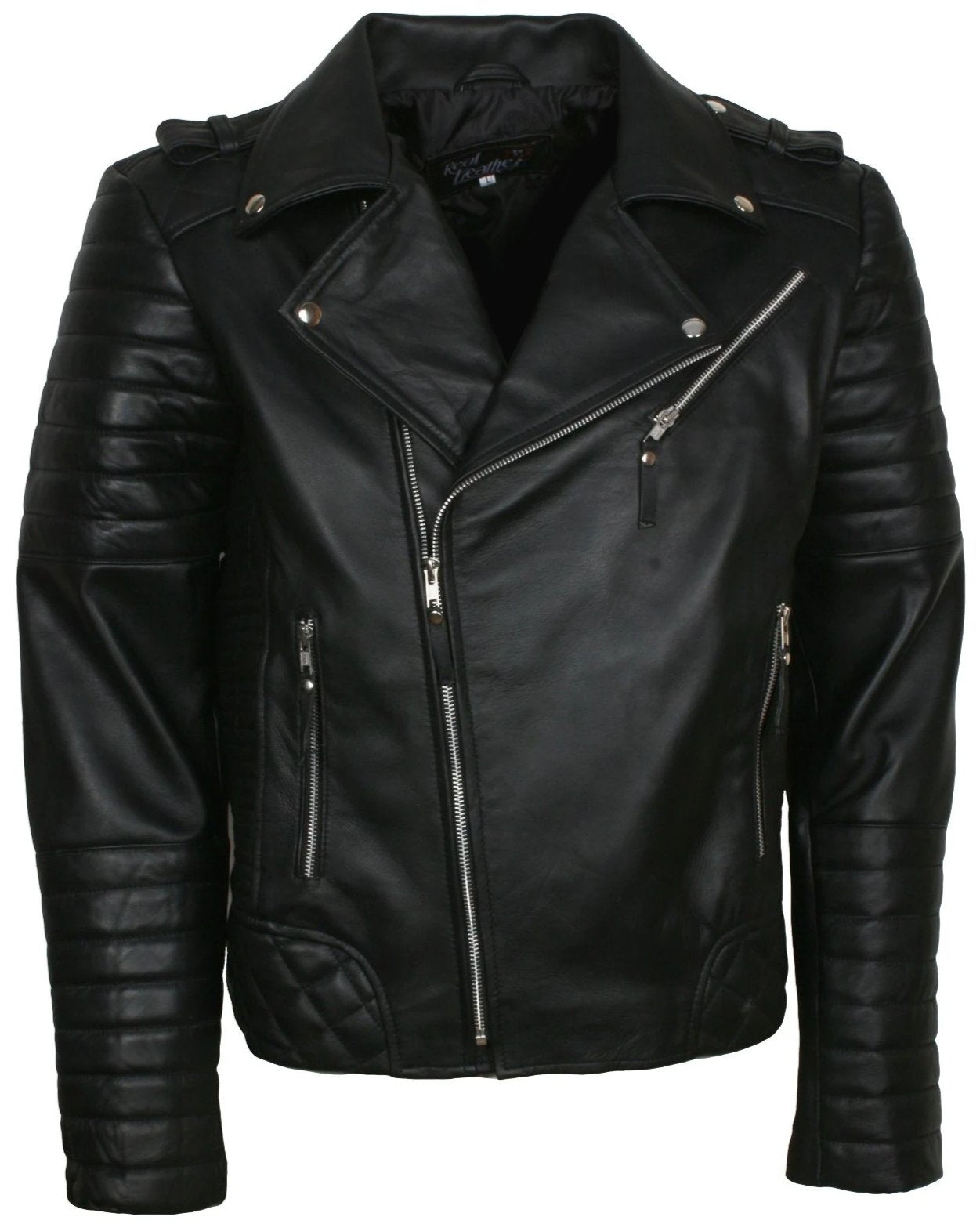 Black Boda Motorcycle Jacket Mens