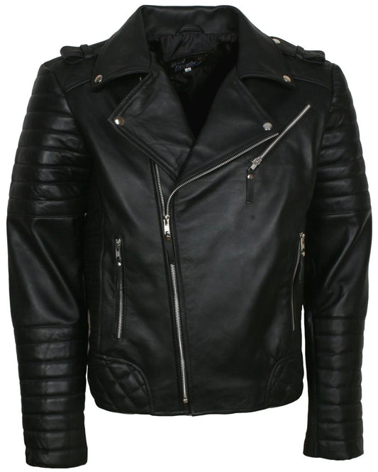 Black Boda Motorcycle Jacket Mens
