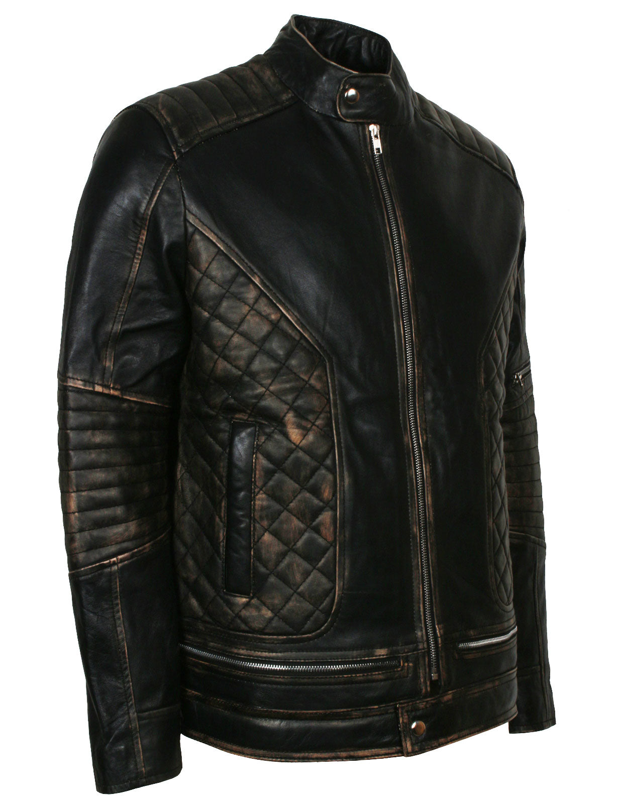 Mens Biker Skull Motorcycle Jacket