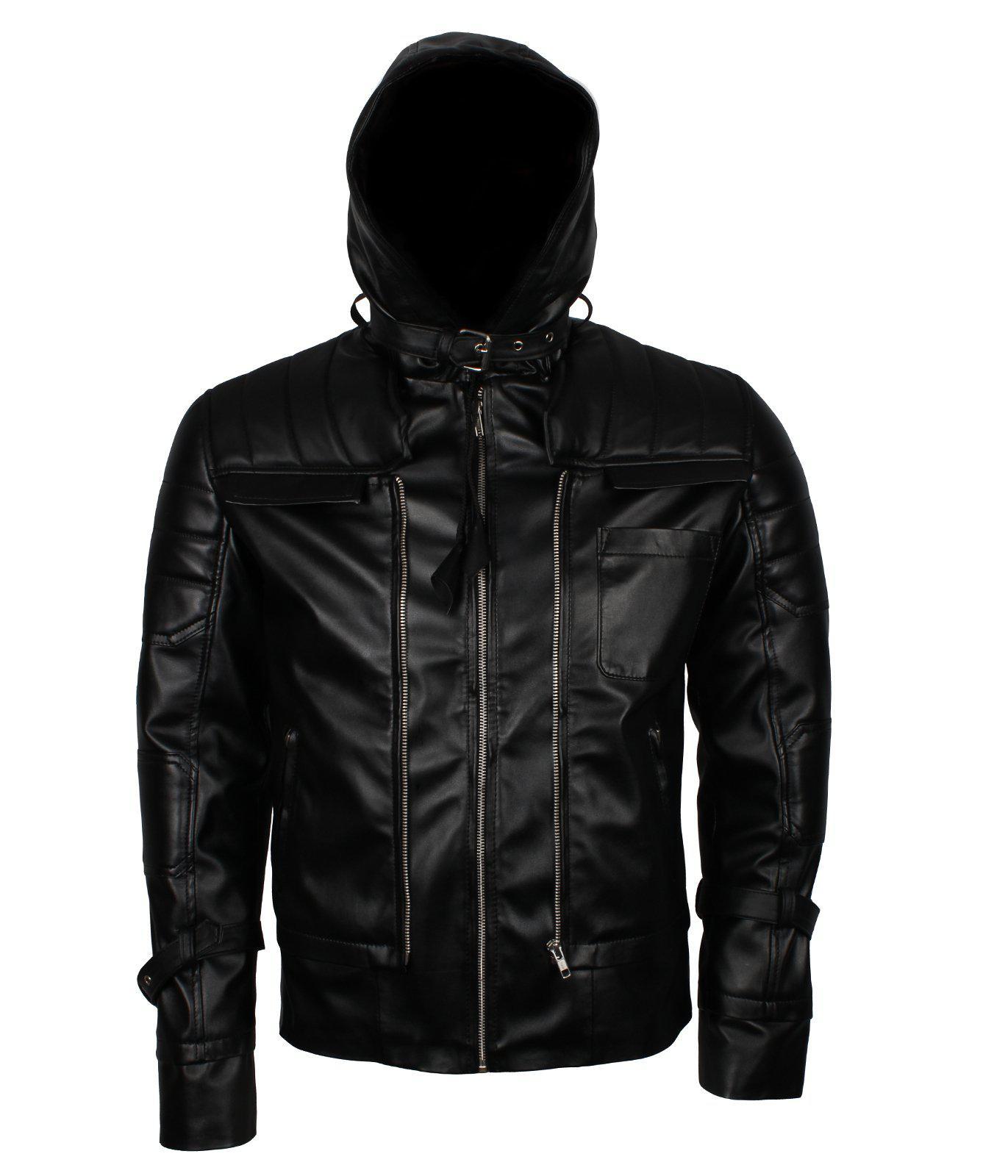 Batman Beyond Hooded Leather Jacket