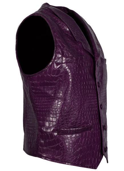 Batman Joker Purple Leather Vest
