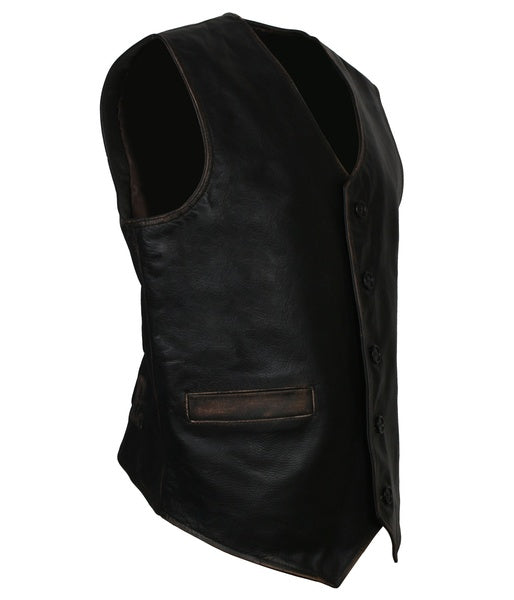halloween skull leather vest outfit
