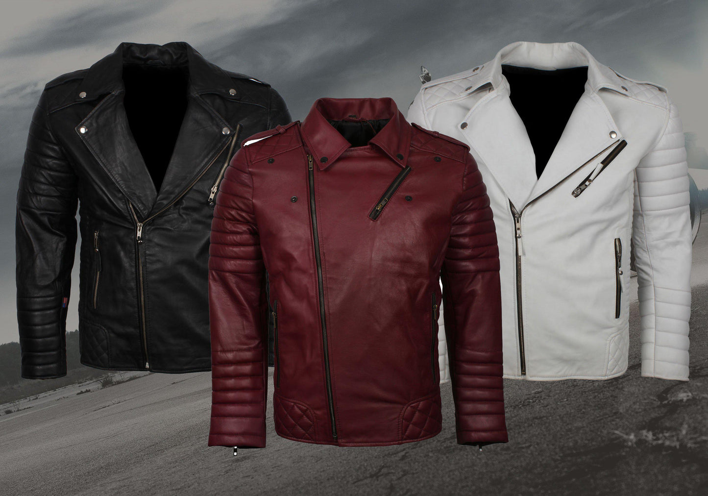 Padded Leather Biker Jackets Boda