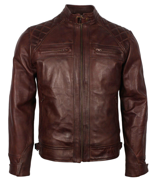 Dark Brown Motorcycle Jacket