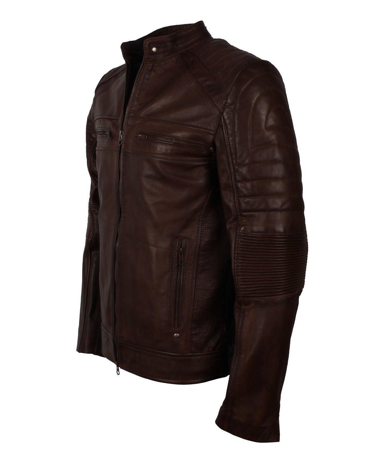 Cafe Racer Distressed Motorrad Jacke