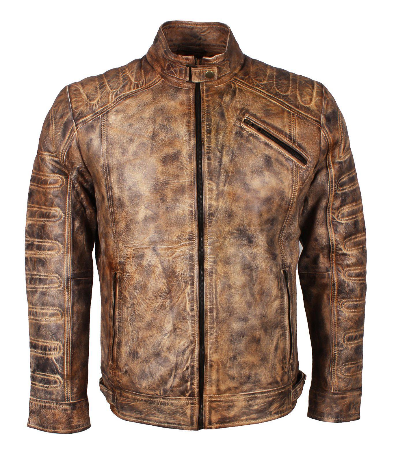 Mens Vintage Brown Leather Jacket